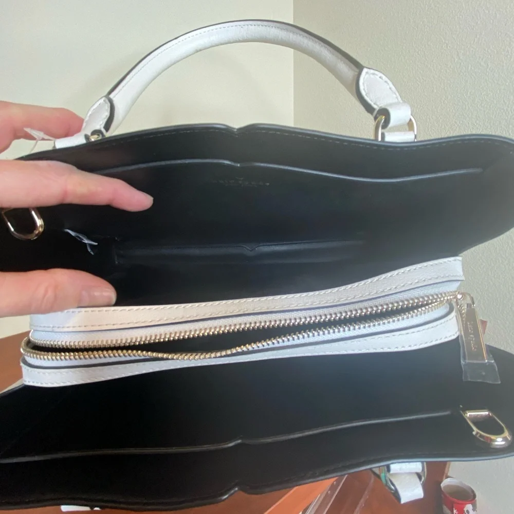 NWT Authentic Kate Spade Medium Triple Compartment Satchel, Opticwhite color - Picture 10 of 16